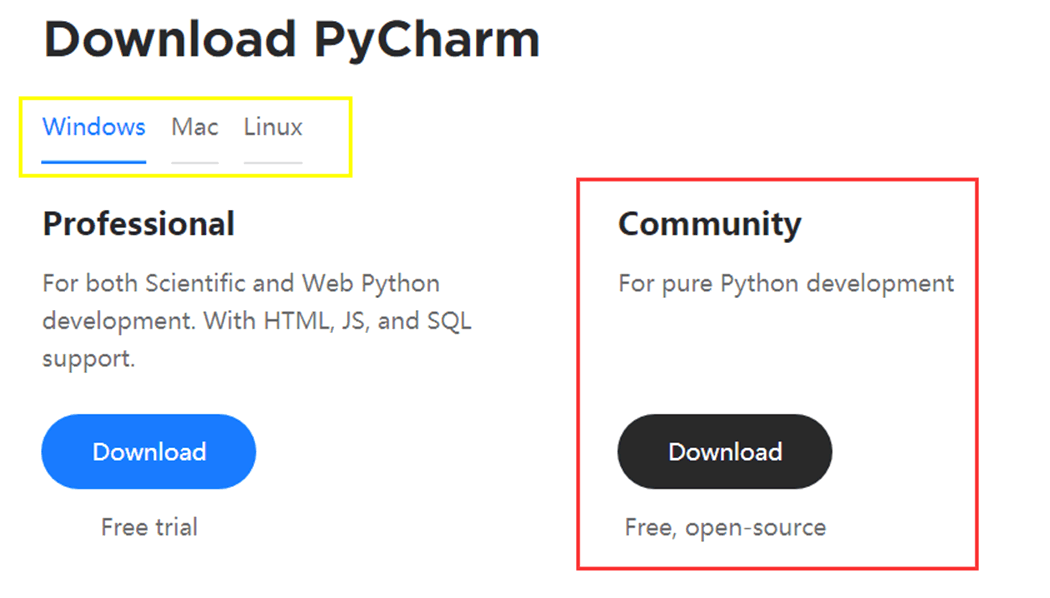 Pycharm 社区版